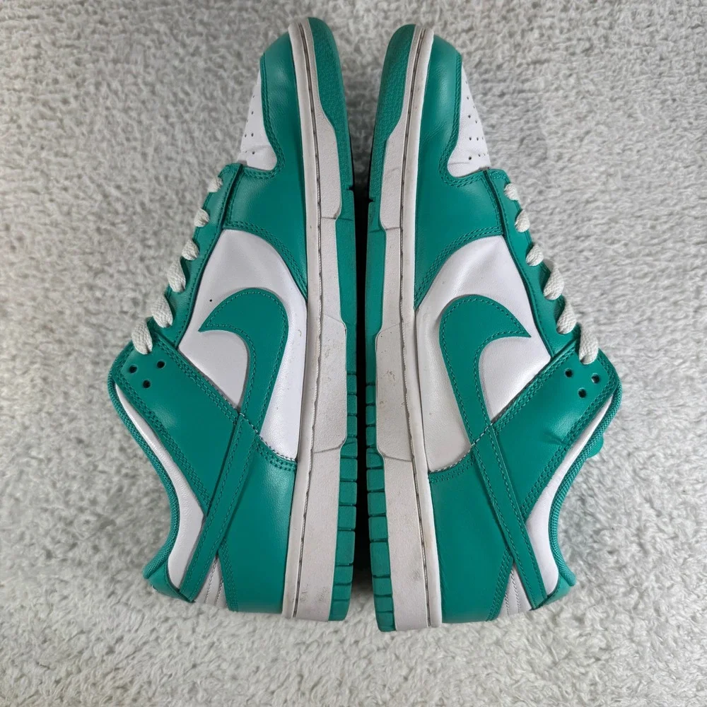 Nike Dunk Low Shoes Mens Size 9 Green White Clear Jade Sneakers Shoes Clean